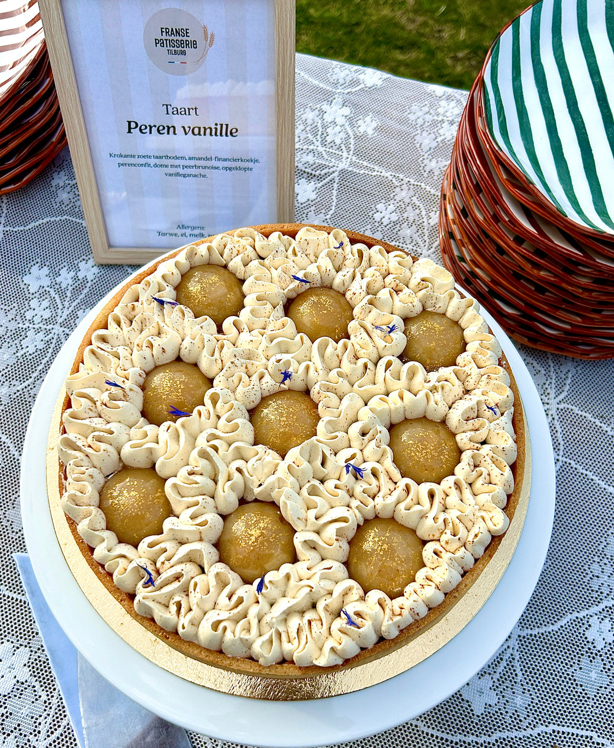 Taart peren vanille